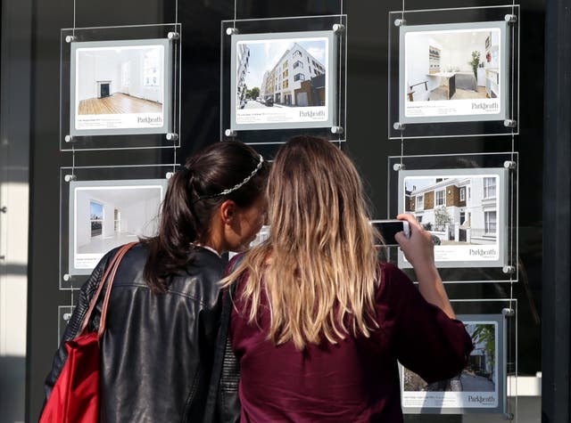 An estate agent's window