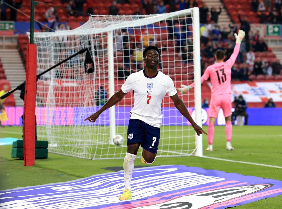 Bukayo Saka and three other Arsenal stars get England call-up for friendlies
