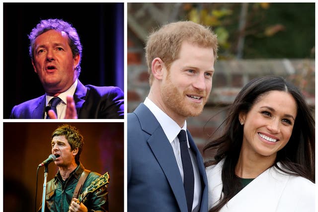 <p>Piers Morgan and Noel Gallagher have both been vocal in their criticism of the Duke and Duchess of Sussex</p>