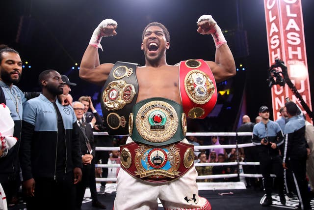 <p>Anthony Joshua is the only fighter in Hearn's stable who will not automatically make the switch from July to DAZN (Nick Potts/PA)</p>