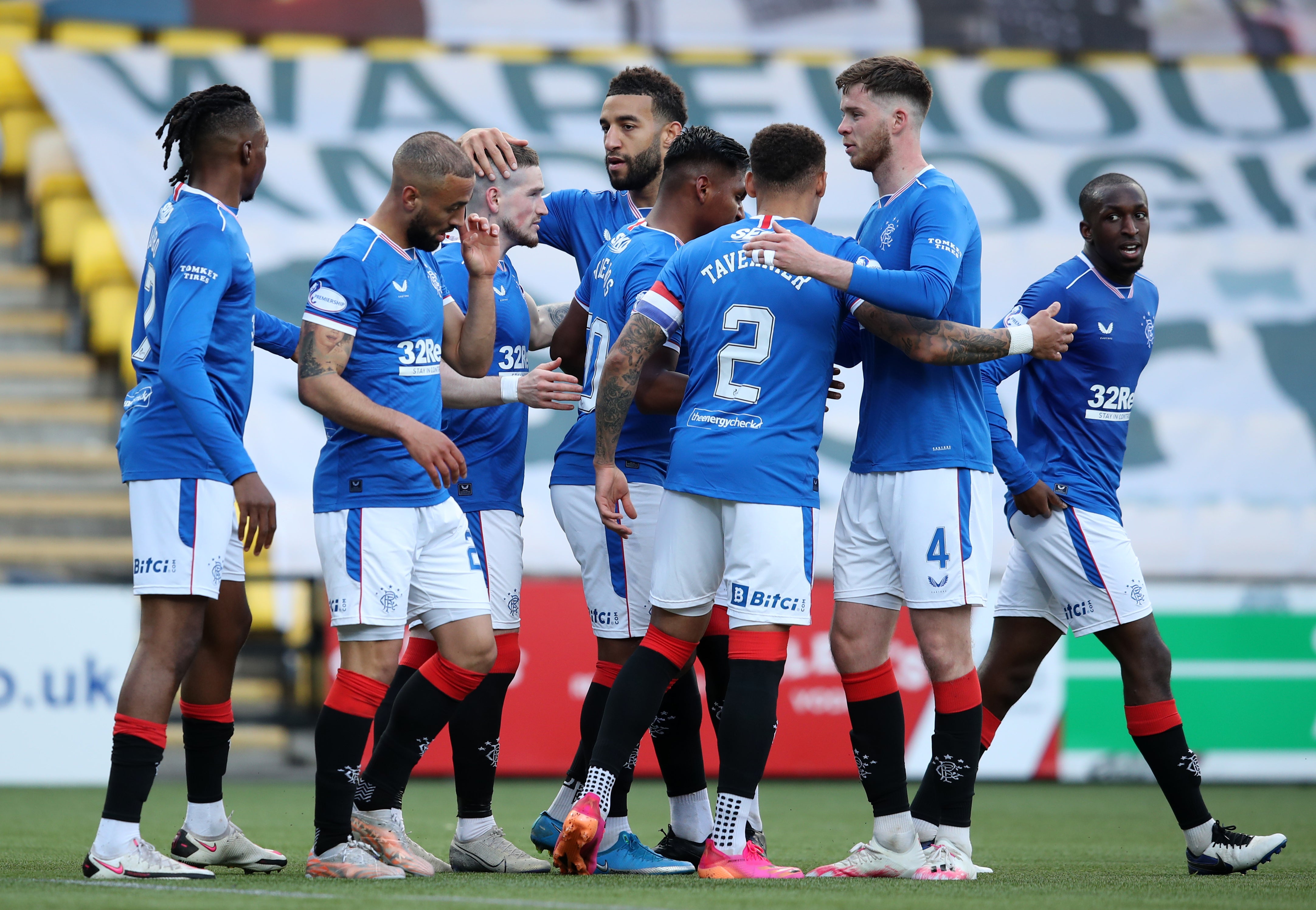 Rangers celebrate a goal