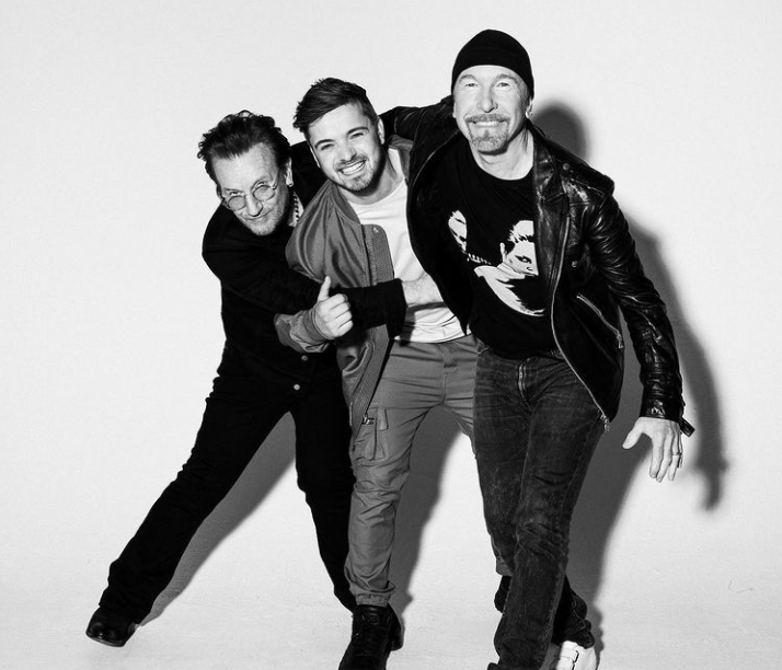 <p>Bono, Martin Garrix and The Edge</p>