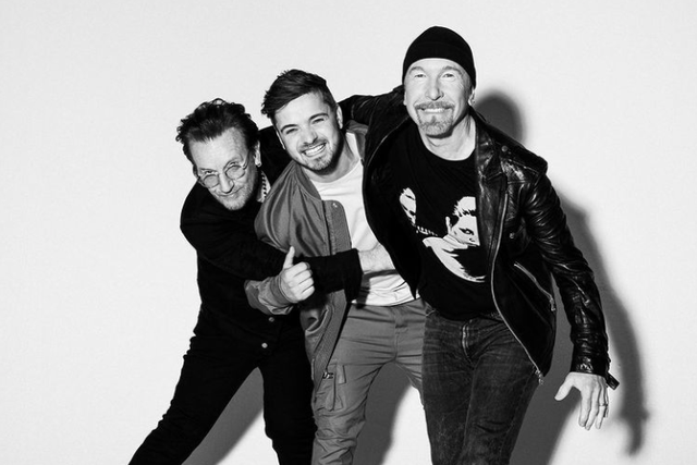 <p>Bono, Martin Garrix and The Edge</p>