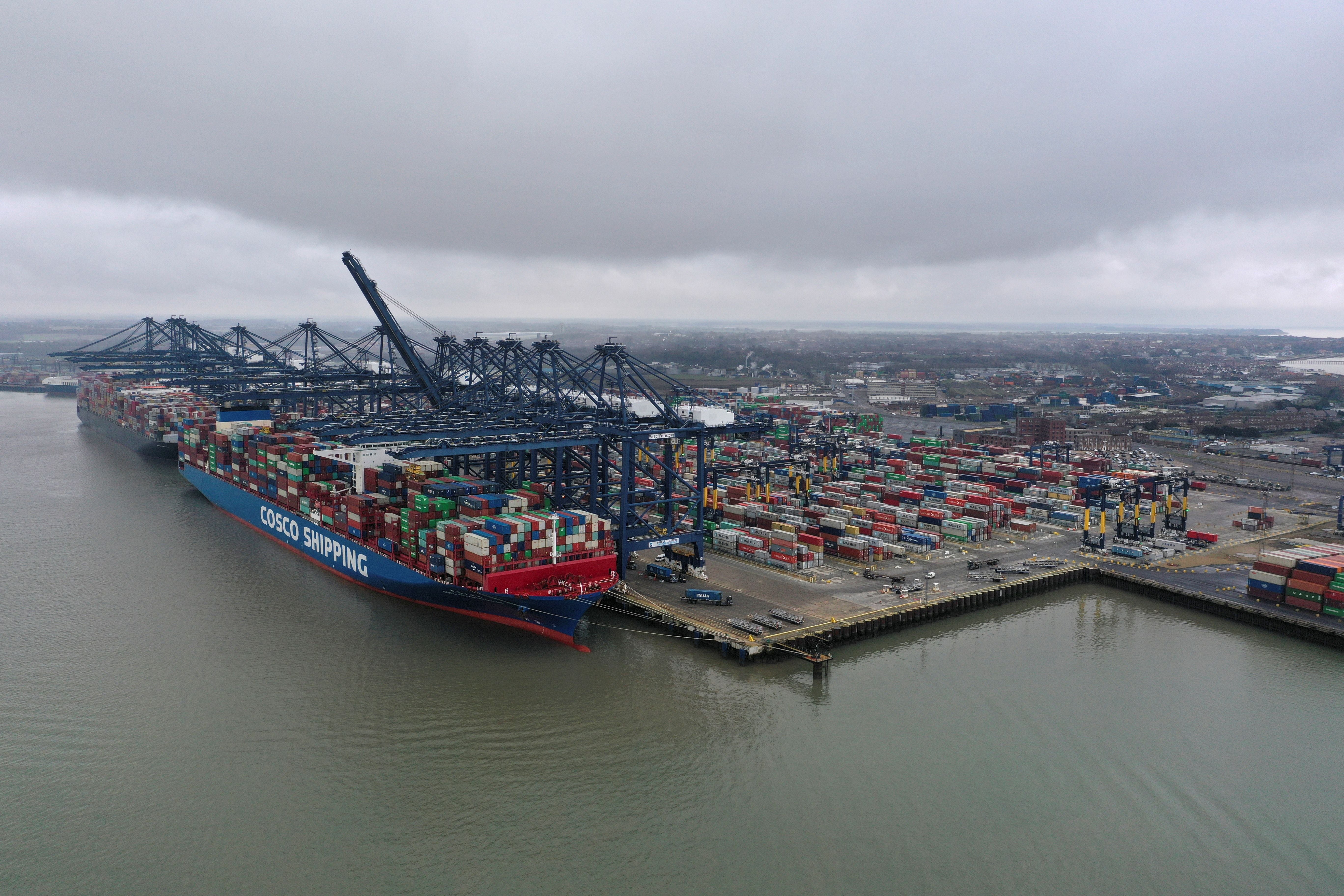 The twin ports of Felixstowe (above) and Harwich are among the new free ports to begin operating later this year