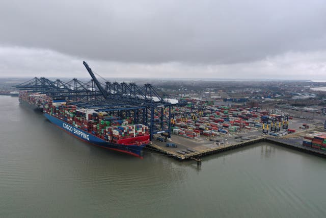 <p>The twin ports of Felixstowe (above) and Harwich are among the new free ports to begin operating later this year</p>