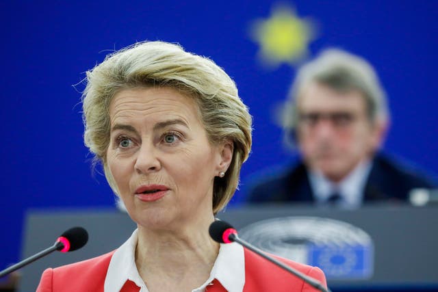 <p>European Commission President Ursula von der Leyen during a plenary session at the European Parliament in Strasbourg, France, 9 June 2021</p>