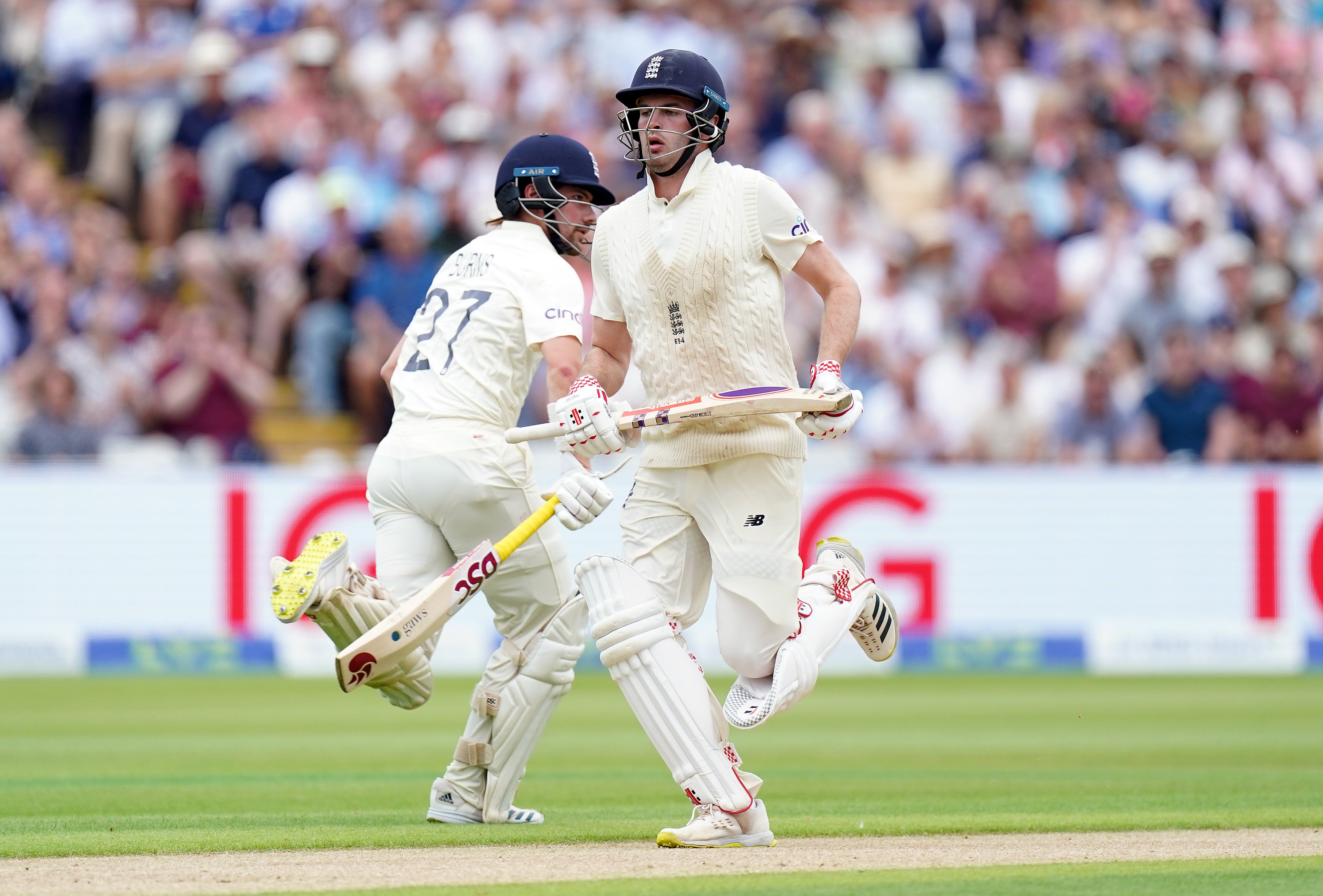 England’s Rory Burns (left) and Dom Sibley were unbeaten at lunch