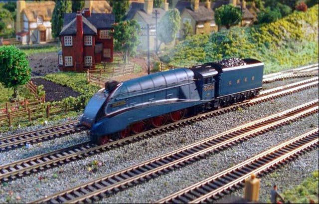 <p>The Hornby ‘Live Steam Mallard’ range of model trains that are powered entirely by steam</p>