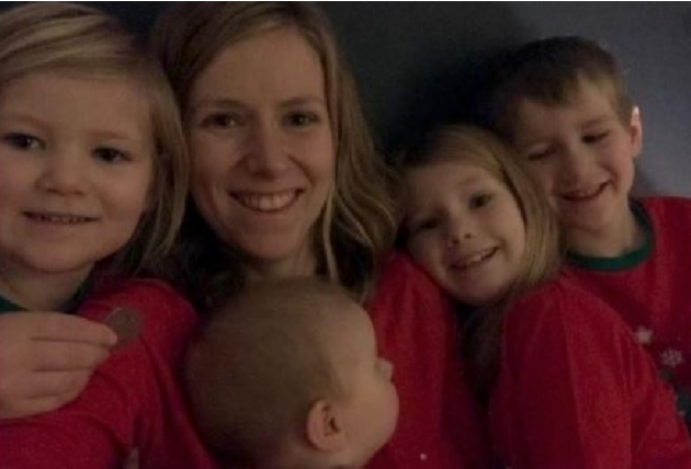 Zoe Powell and her four children, Phoebe, Simeon, Amelia and Penny