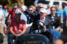 ‘He’ll show up to anything’: Trump wanders into Mar-a-Lago events in search of adulation, report claims