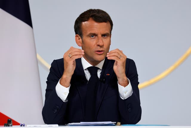 <p>Presidente francés Emmanuel Macron</p>