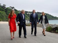‘The special relationship continues’: Jill Biden praises Carrie Johnson as Biden quips he and Boris married ‘above our stations’