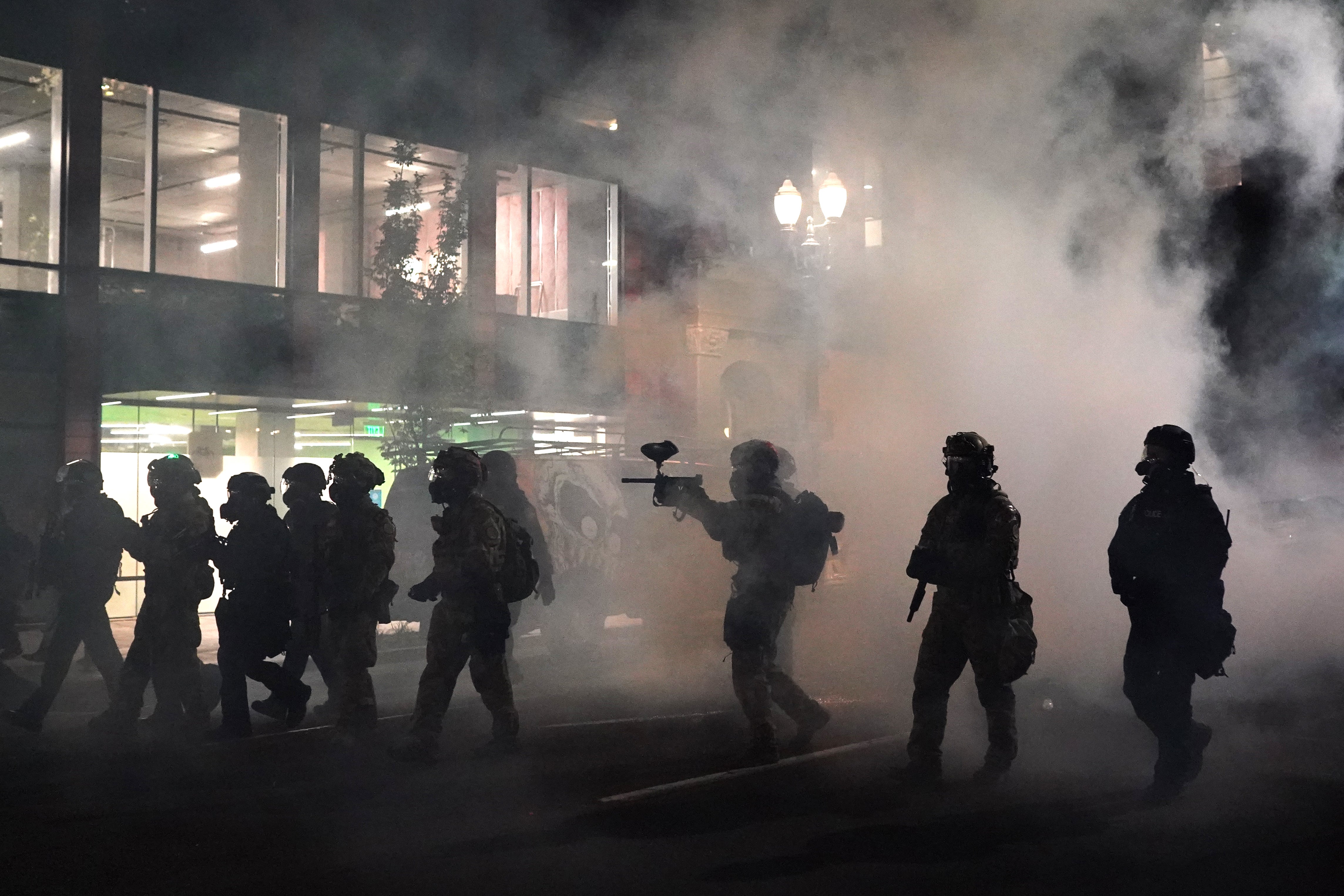 Law enforcement fired tear gas at demonstrators in Portland, Oregon, among many cities that saw the use of tear gas over several months of protests in 2020.