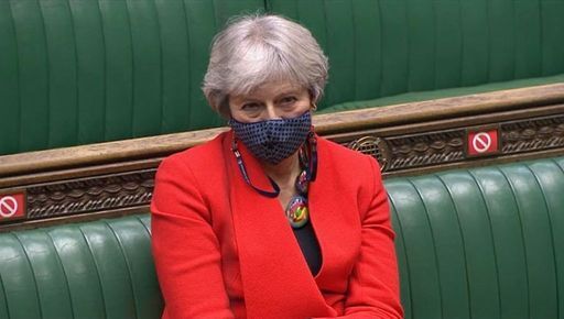 Former prime minister Theresa May in the House of Commons