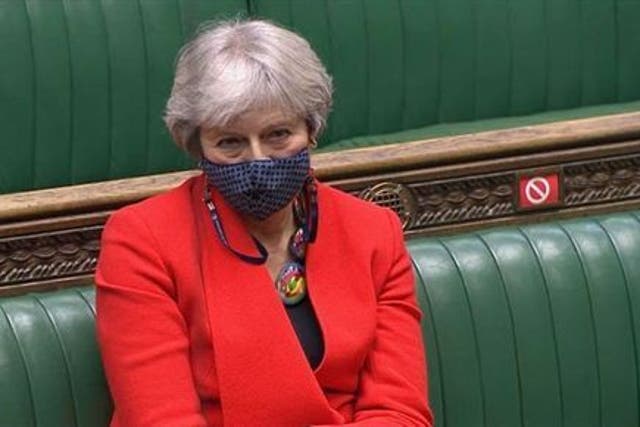 <p>Former prime minister Theresa May in the House of Commons</p>