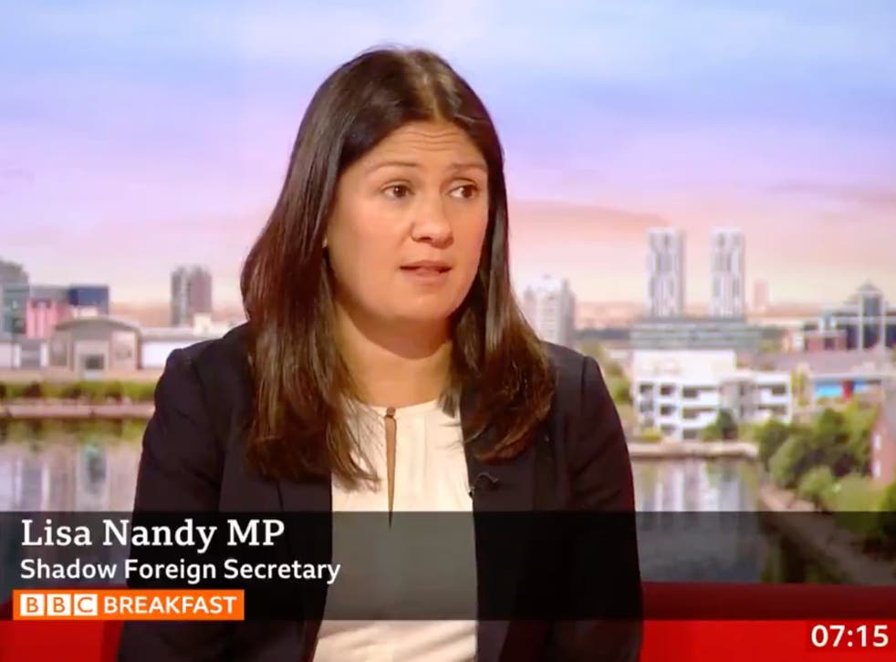 Nandy on ‘BBC Breakfast’ this morning