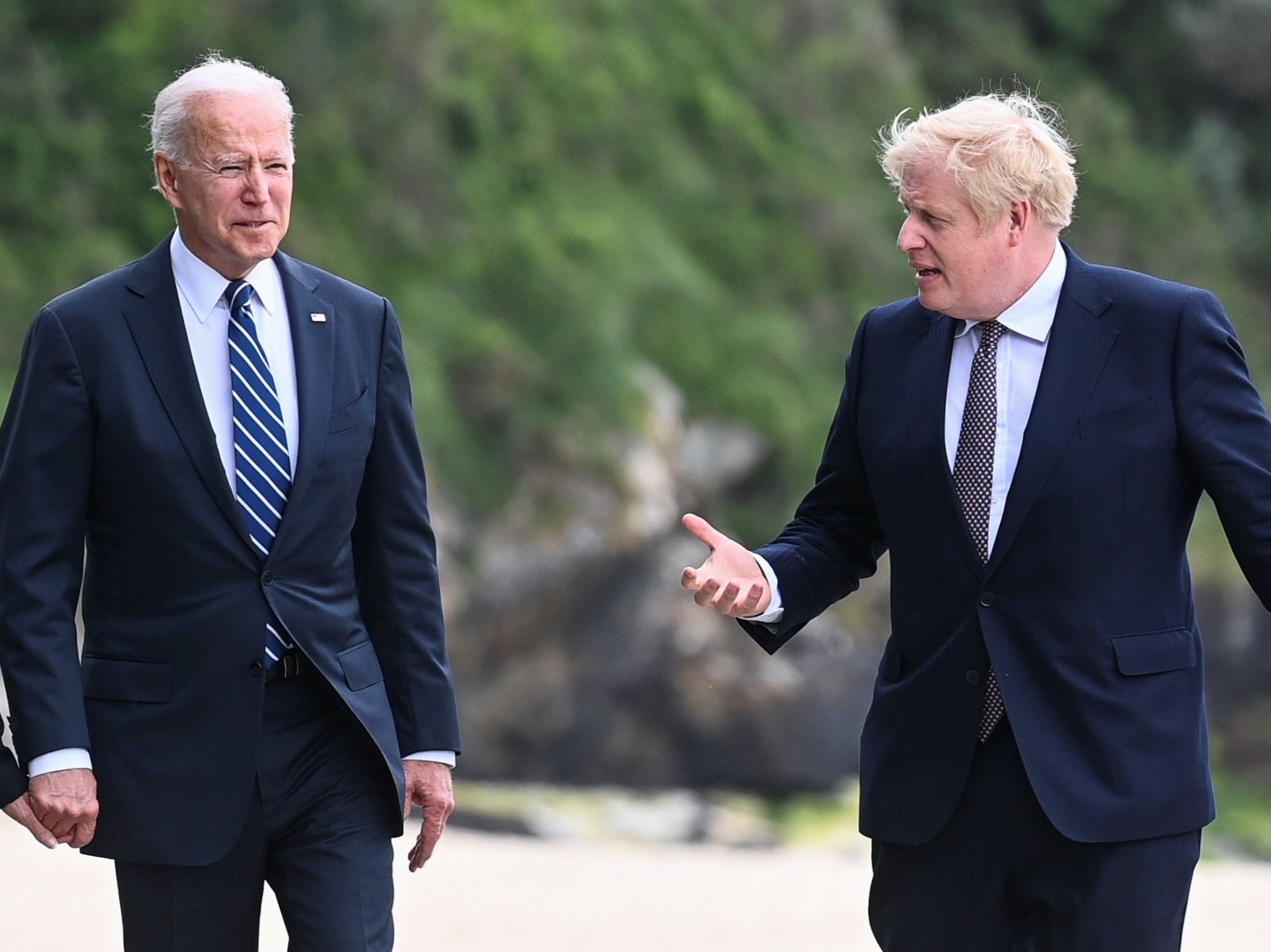 Joe Biden and Boris Johnson in Carbis Bay