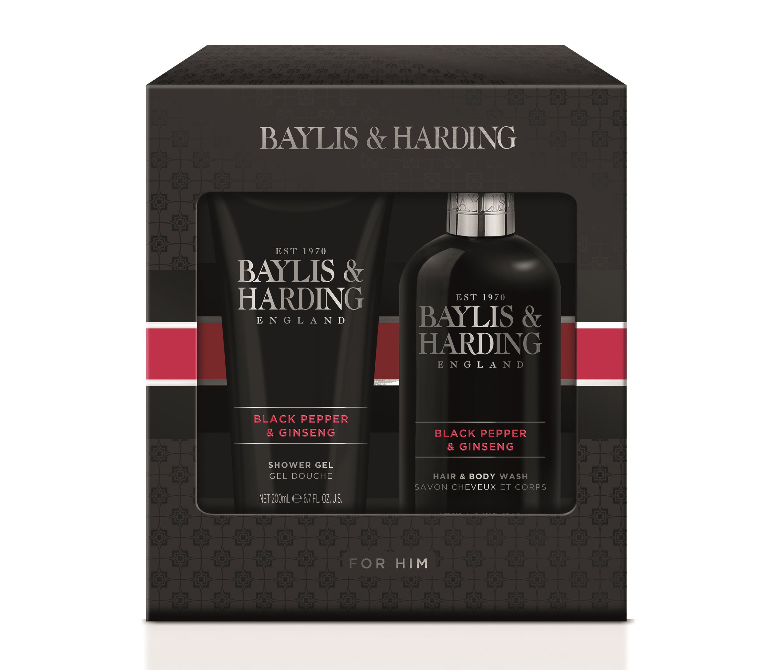 Baylis & Harding Signature Men's Black Pepper & Ginseng Father's Day 2 Piece Gift Set
