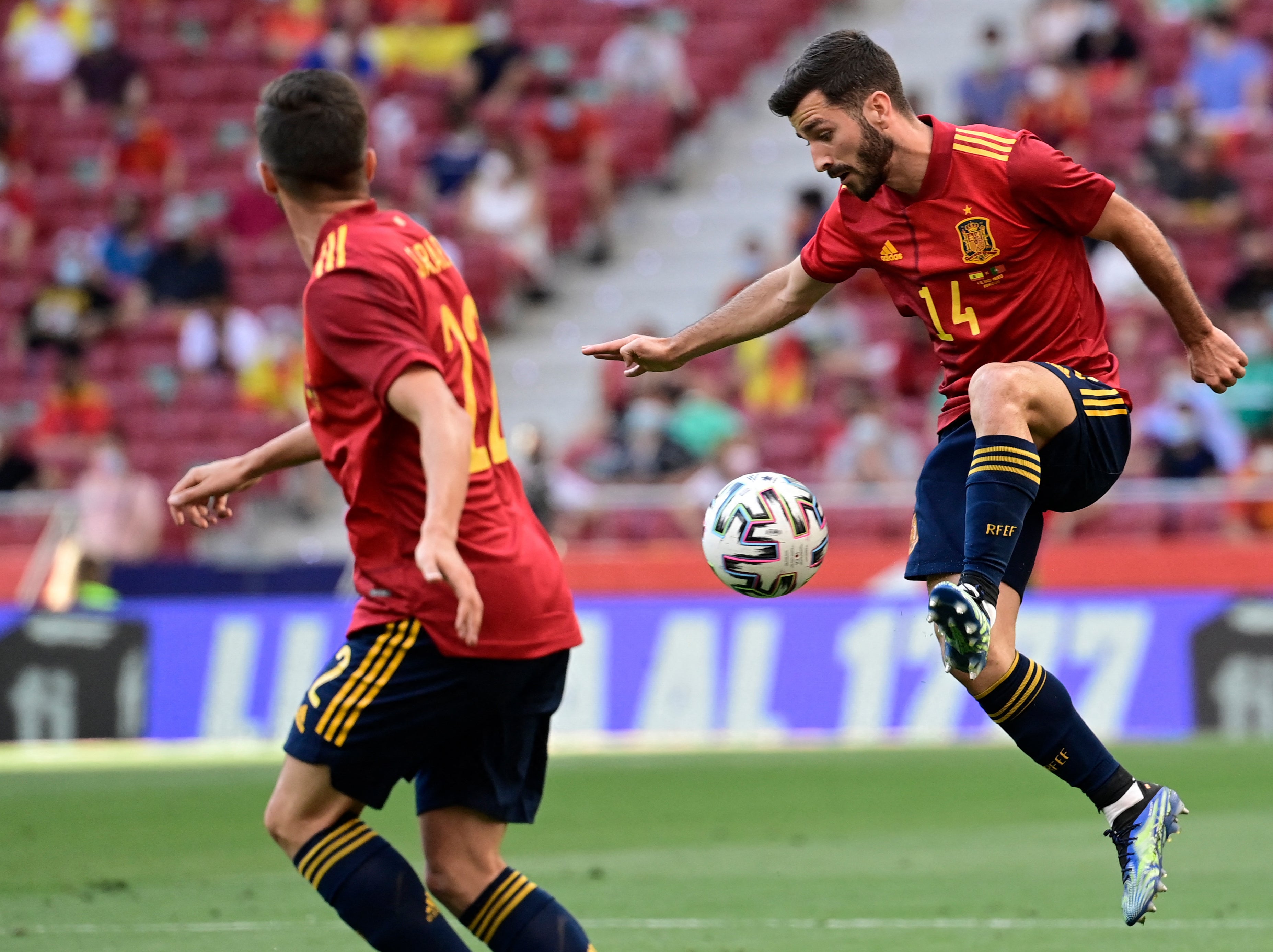 <p>Spanish players have received the vaccine</p>