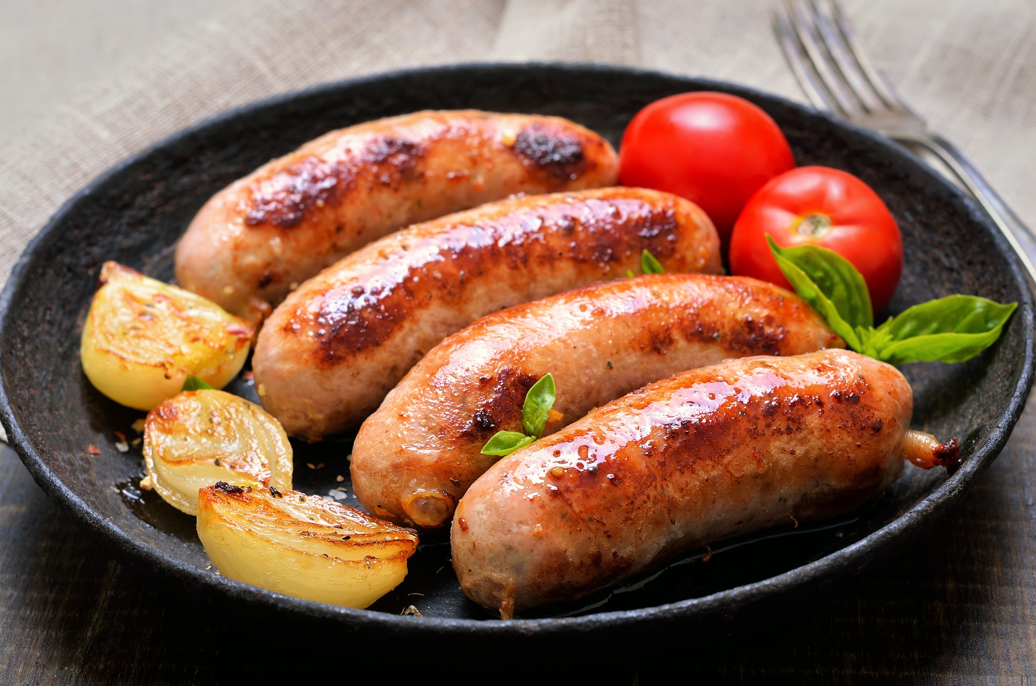 Out of the frying pan: occasionally there would be arguments around the dinner table about who got which sausage, size vying for crispness