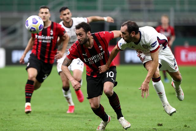 <p>Milan’s Hakan Calhanoglu has spoken on his future amid interest from Premier League clubs</p>