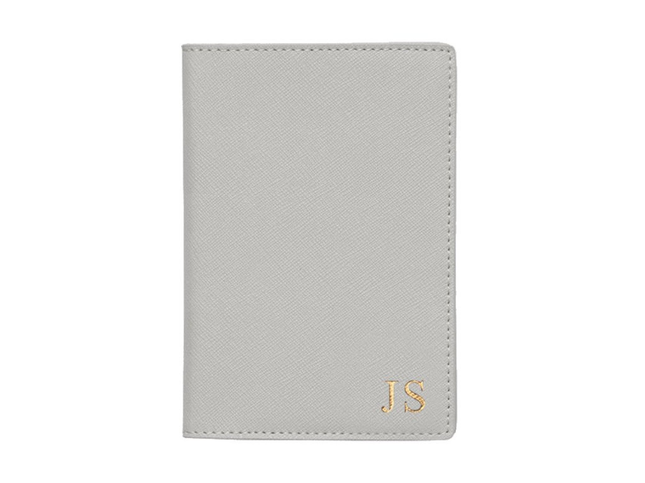 HB London silver grey saffiano leather passport holder indybest.jpeg