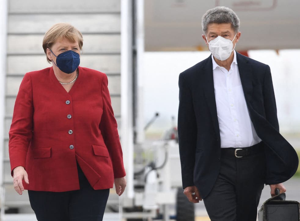 Angela Merkel S Husband Accompanies Her To G7 In Rare International Trip The Independent [ 726 x 982 Pixel ]