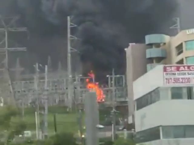 <p>A fire at a Luma power facility in Puerto Rico that knocked out power for 800,000 customers</p>