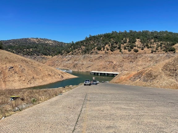 The water level at Lake Oroville in northern California has dropped several hundred feet. It is expected to reach a record low later this summer