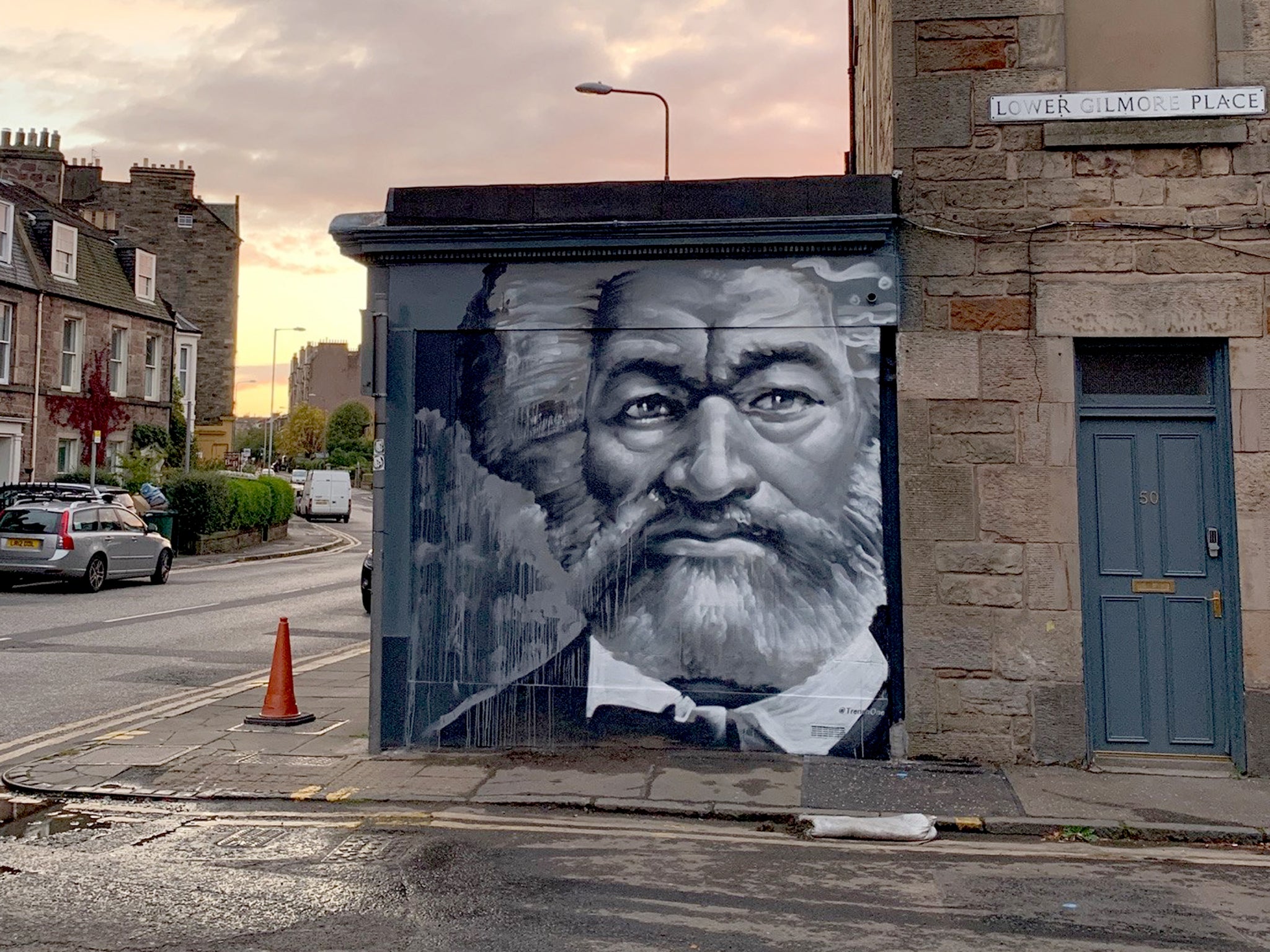 Mural is near to where abolitionist stayed while in Edinburgh