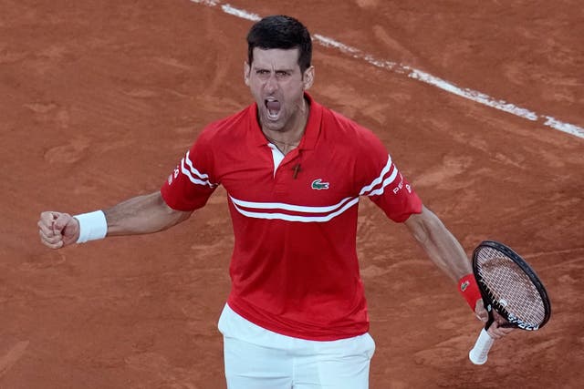 <p>Novak Djokovic celebra</p>