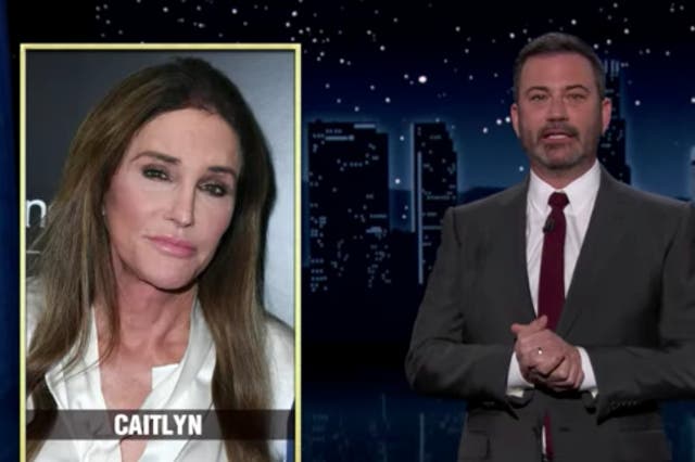 <p>Jimmy Kimmel mocked Caitlyn Jenner on his late-night show</p>