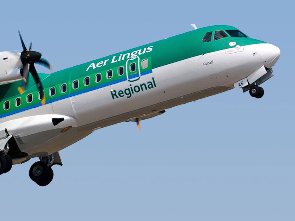 Stobart Air plane in the colours of Aer Lingus Regional