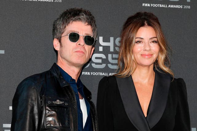 <p>Noel Gallagher with his wife, Sarah MacDonald</p>