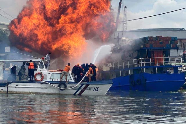 Philippines Ship Fire