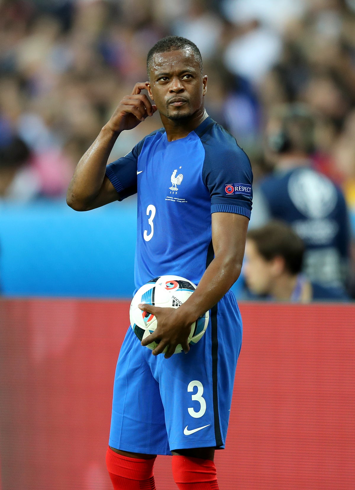 Patrice Evra dons kilt and fake bottom in honour of Scottish football fans