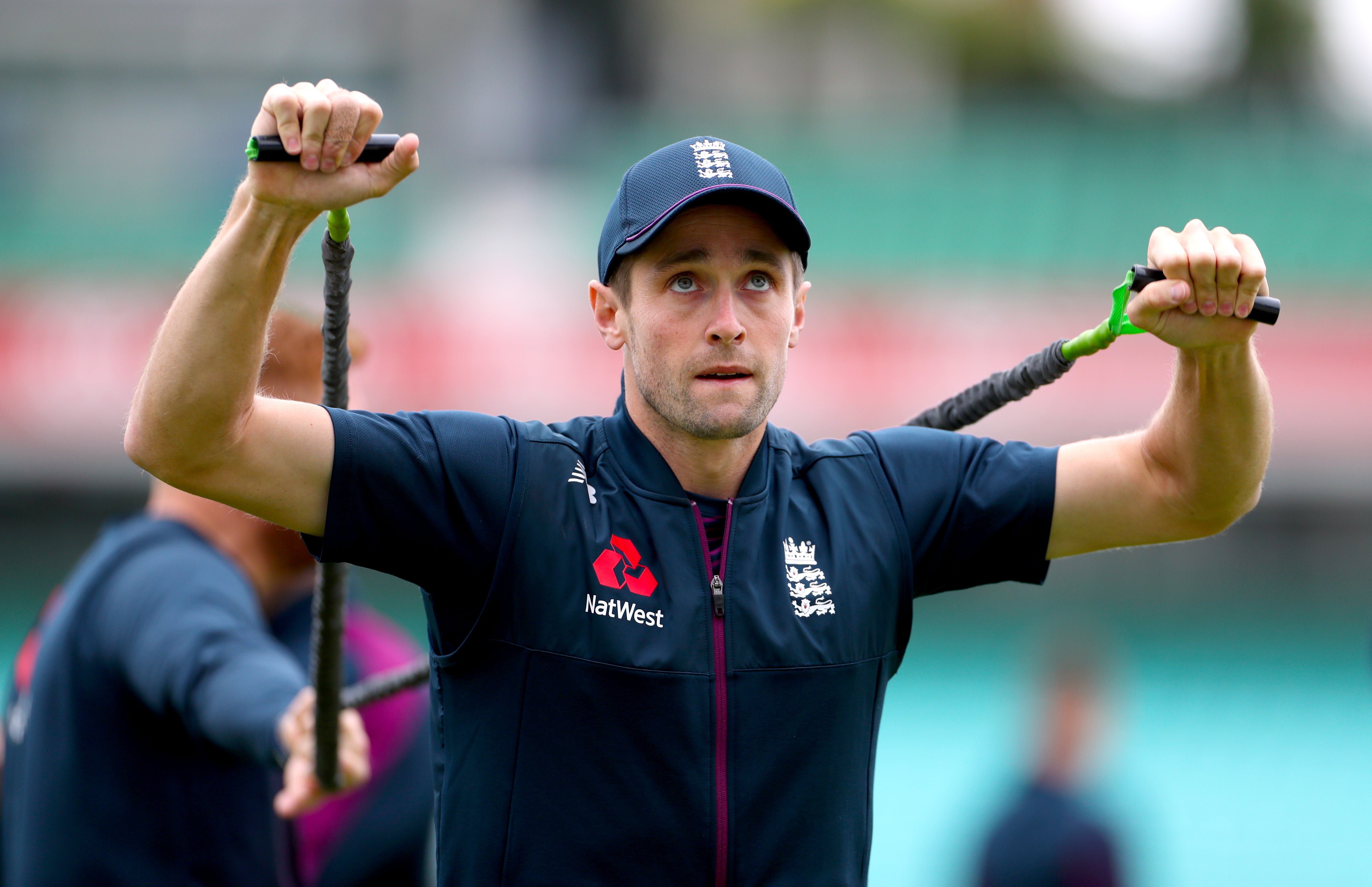 Chris Woakes during a warm-up