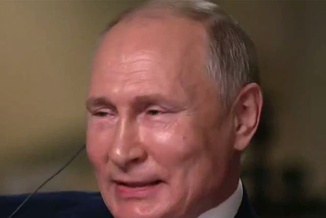 <p>Russian president chuckles after NBC host reads list of suspected assassinations</p>