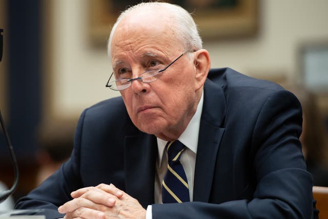 <p>Former White House Counsel John Dean testifies during a House Judiciary Committee hearing about Lessons from the Mueller Report - Presidential Obstruction and Other Crimes, on Capitol Hill in Washington, DC, June 10, 2019. </p>