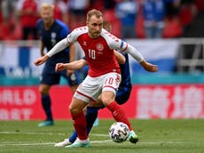 Christian Eriksen: Football world comes together in support for Denmark player after collapse during match