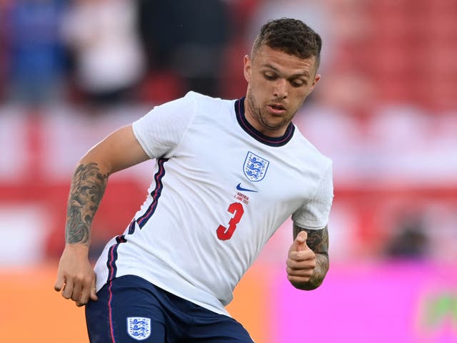 <p>England and Ateltico Madrid full back Kieran Trippier</p>