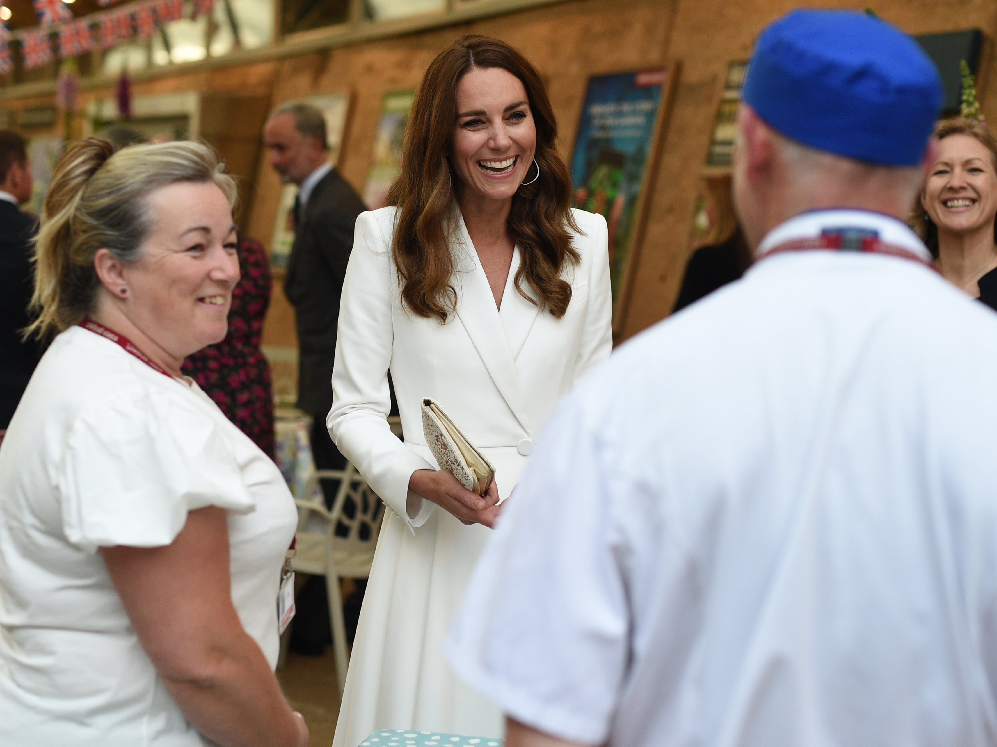 Duchess of Cambridge smiles as she meets people from communities across Cornwall