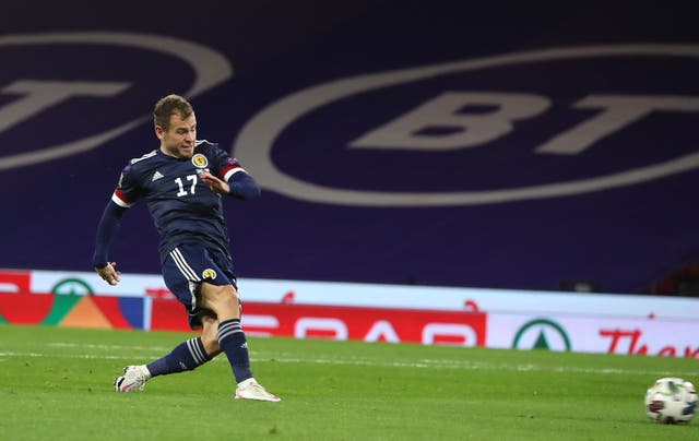 <p>Ryan Fraser nets against the Czechs</p>