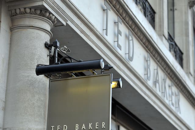 A Ted Baker shop sign