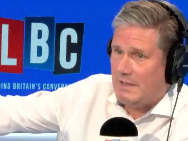 <p>Keir Starmer speaking on LBC radio</p>