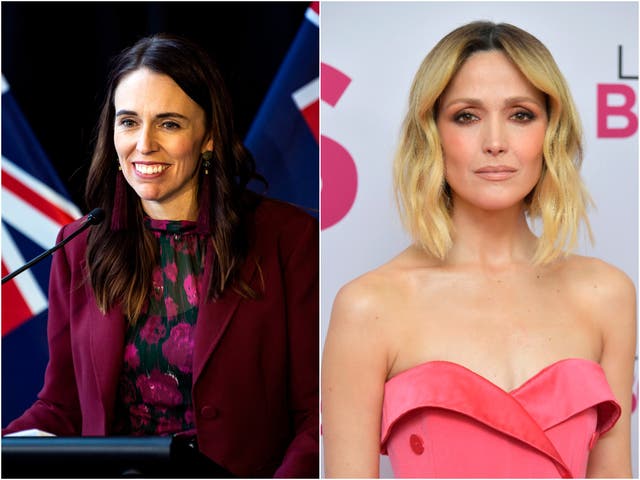 <p>Rose Byrne (right) will reportedly play Jacinda Ardern in the project</p>