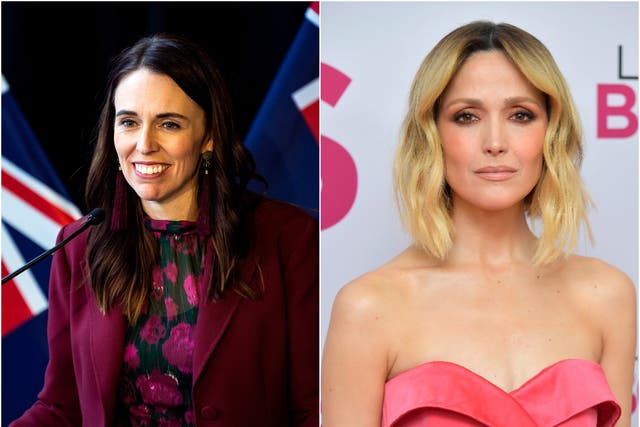<p>Rose Byrne (right) will reportedly play Jacinda Ardern in the project</p>