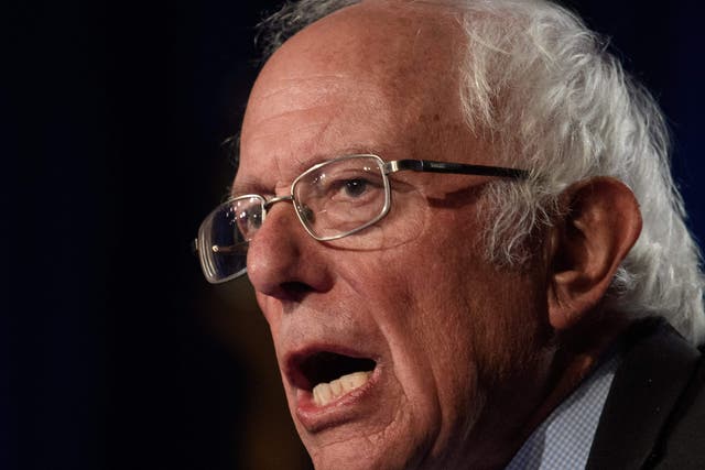 <p>Bernie Sanders has contrasted the stagnant level of pay with the vastly increased wealth of America’s richest people</p>