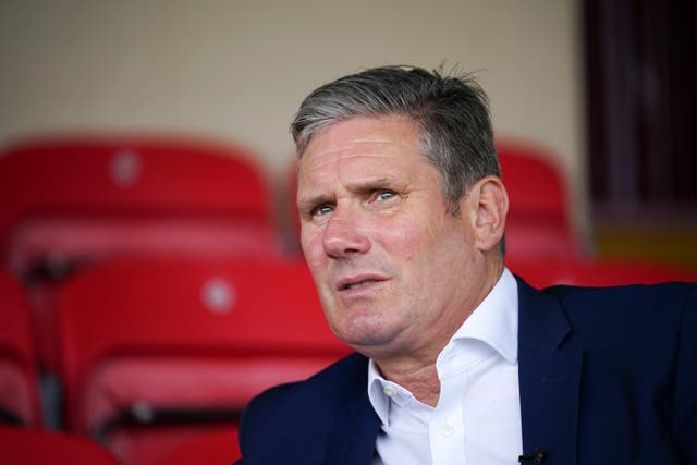 <p>Keir Starmer at the Batley Bulldogs rugby league stadium ahead of the 1 July by-election</p>
