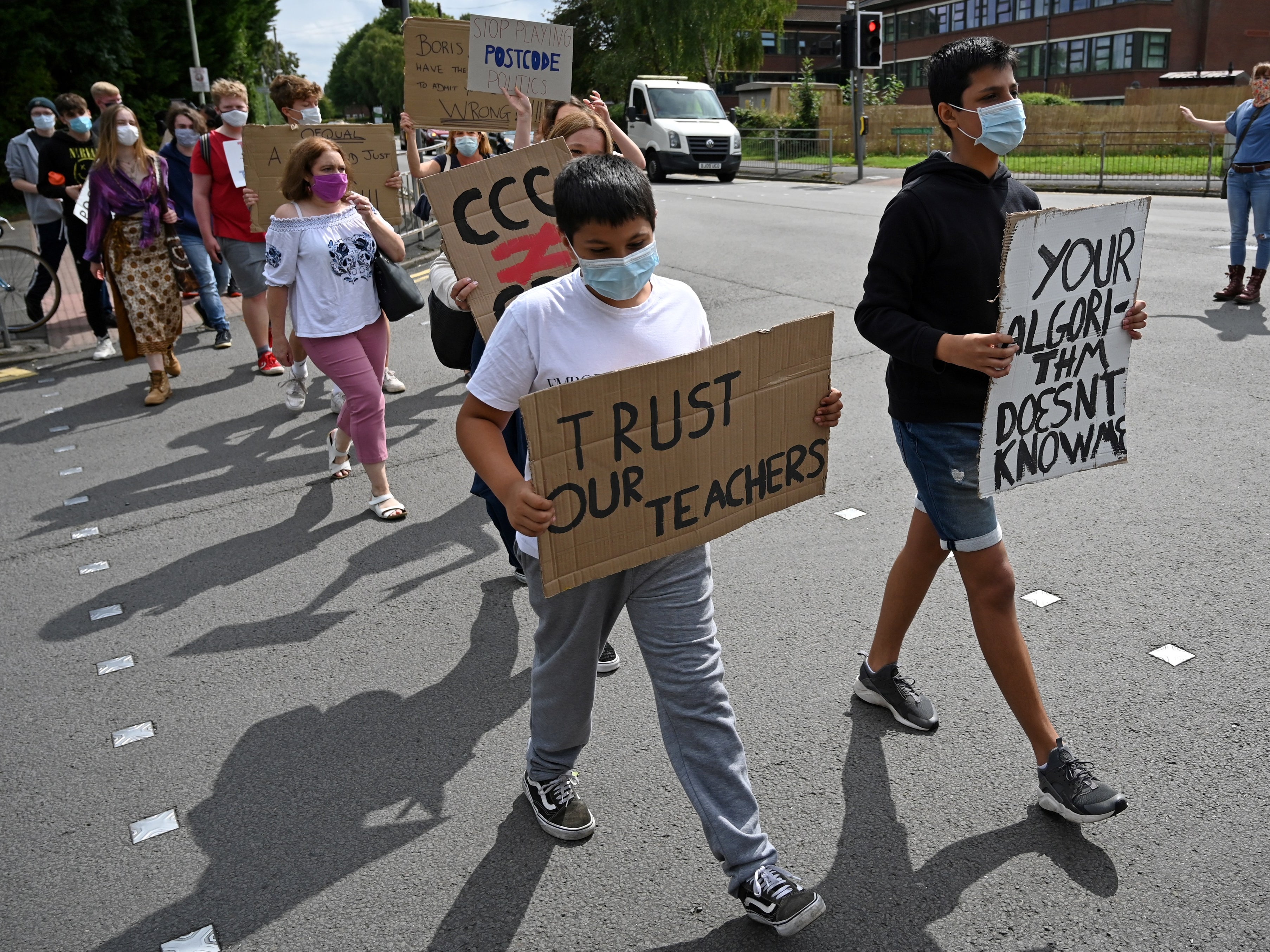 <p>Students protested against last year’s grading system</p>